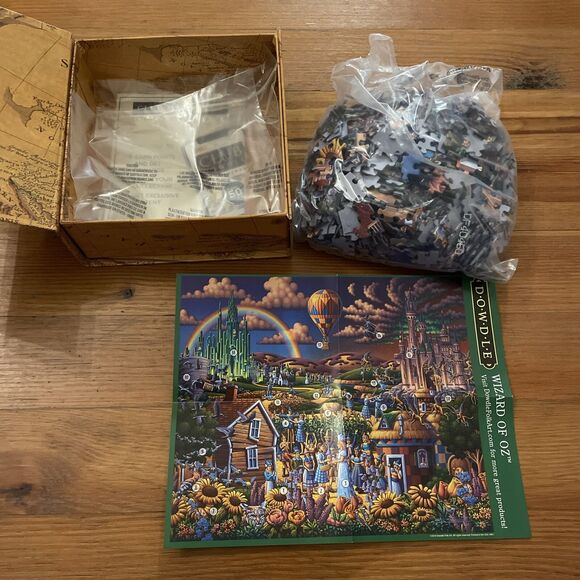 Wizard of Oz Dowdle 1000 Piece Jigsaw Puzzle 19 1/4" x 26 5/8" NEW - Picture 2 of 8